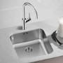 Single Bowl Undermount Chrome Stainless Steel Kitchen Sink -  Blanco Supra 450-U