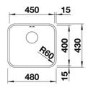 Single Bowl Undermount Chrome Stainless Steel Kitchen Sink -  Blanco Supra 450-U