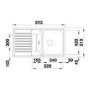 GRADE A1 - Blanco BL453565 Classic Pro 5 S-IF Stainless Steel Sink