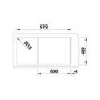Blanco Classic Pro 6 S-IF 1.5 Bowl Reversible Drainer Stainless Steel Chrome Kitchen Sink