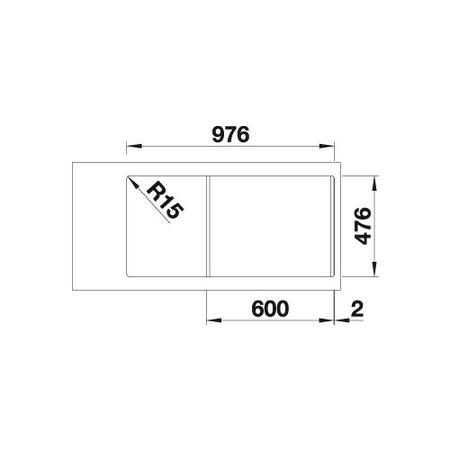 GRADE A1 - Box Opened Blanco Lantos XL 6S-IF Single Bowl Inset Chrome Stainless Steel Kitchen Sink with Reversible Drainer