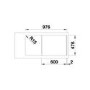 GRADE A1 - Box Opened Blanco Lantos XL 6S-IF Single Bowl Inset Chrome Stainless Steel Kitchen Sink with Reversible Drainer