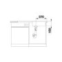 GRADE A1 - Box Opened Blanco Lantos XL 6S-IF Single Bowl Inset Chrome Stainless Steel Kitchen Sink with Reversible Drainer