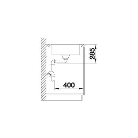 GRADE A1 - Box Opened Blanco Lantos XL 6S-IF Single Bowl Inset Chrome Stainless Steel Kitchen Sink with Reversible Drainer