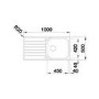GRADE A1 - Box Opened Blanco Lantos XL 6S-IF Single Bowl Inset Chrome Stainless Steel Kitchen Sink with Reversible Drainer