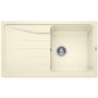 Single Bowl Cream Composite Kitchen Sink with Reversible Drainer - Blanco Sona 5 S Silgranit Puradur Ii