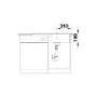 Single Bowl White Composite Kitchen Sink with 500mm Reversible Drainer - Blanco Sona
