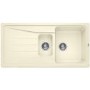 1.5 Bowl Cream Composite Kitchen Sink with Reversible Drainer - Blanco Sona 6S Silg Pdii