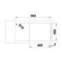 1.5 Bowl Anthracite Composite Kitchen Sink with Reversible Drainer - Blanco Sona 6S Pd