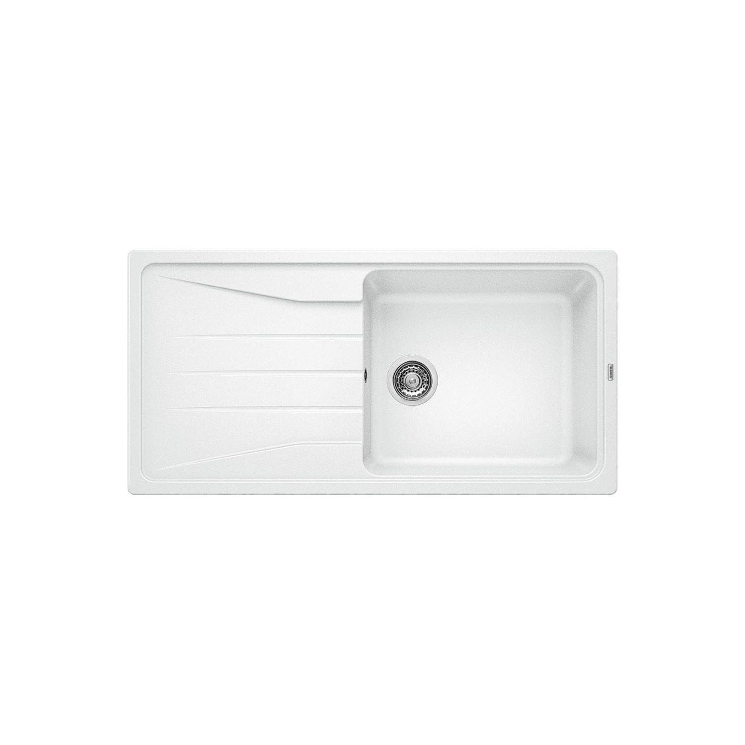 Single Bowl White Composite Kitchen Sink with Reversible Drainer - Blanco Sona Xl 6 S Silgranit Pura