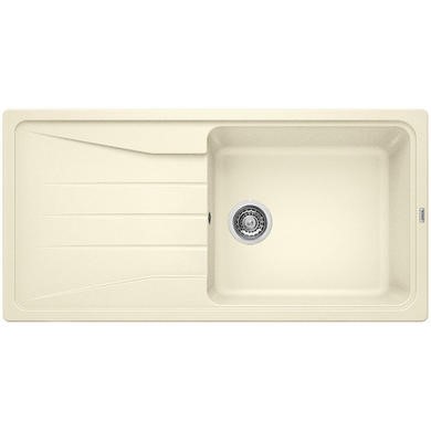 Single Bowl Cream Composite Kitchen Sink with Reversible Drainer - Blanco Sona Xl 6 S Silgranit Pura