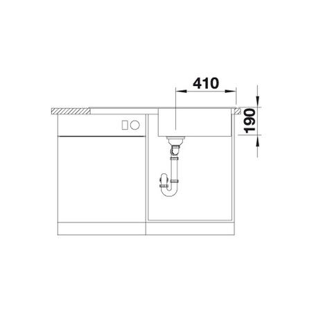 Single Bowl White Composite Kitchen Sink with 600mm Reversible Drainer - Blanco Sona