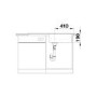 Single Bowl White Composite Kitchen Sink with 600mm Reversible Drainer - Blanco Sona