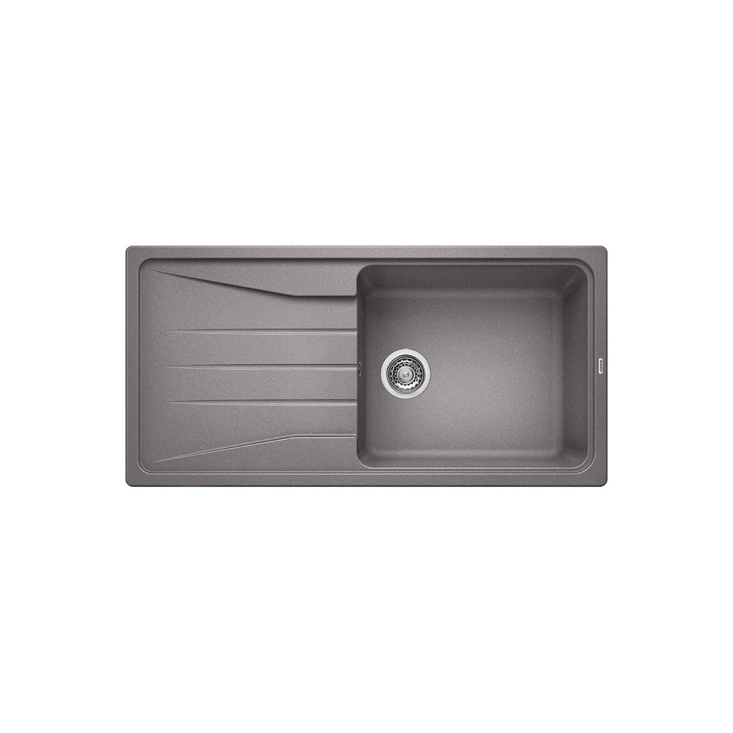 Single Bowl Grey Composite Kitchen Sink with Reversible Drainer - Blanco Sona Xl 6 S Silgranit Purad