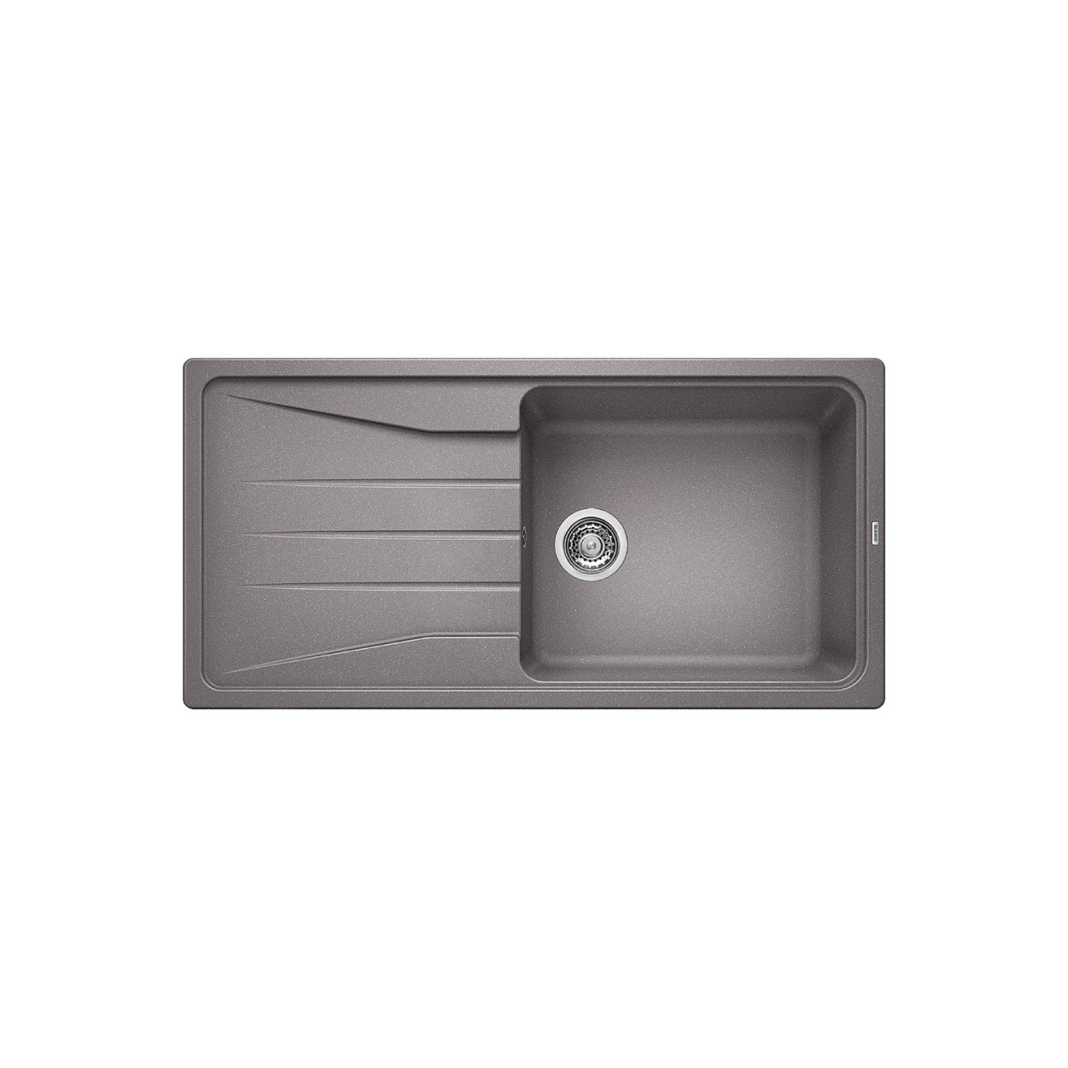 Single Bowl Grey Composite Kitchen Sink with Reversible Drainer - Blanco Sona Xl 6 S Silgranit Purad
