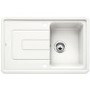 Single Bowl White Ceramic Kitchen Sink with Reversible Drainer - Blanco Tolon 45S Cry