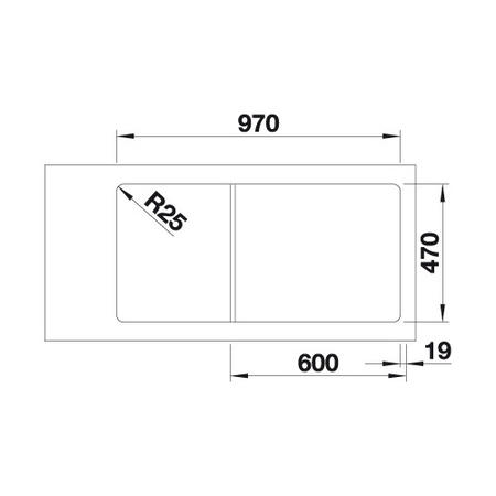 GRADE A2 - Blanco BL467808 Ceramic Sink Tolon 6S Cry. White