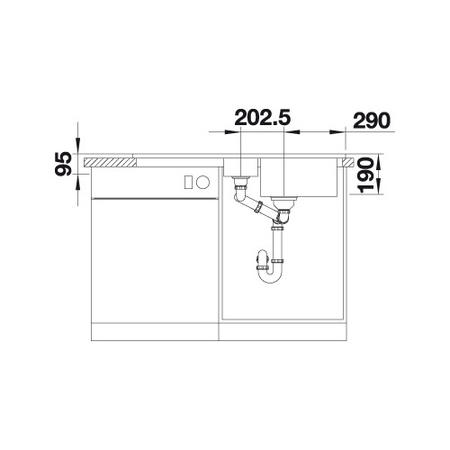 GRADE A2 - Blanco BL467808 Ceramic Sink Tolon 6S Cry. White