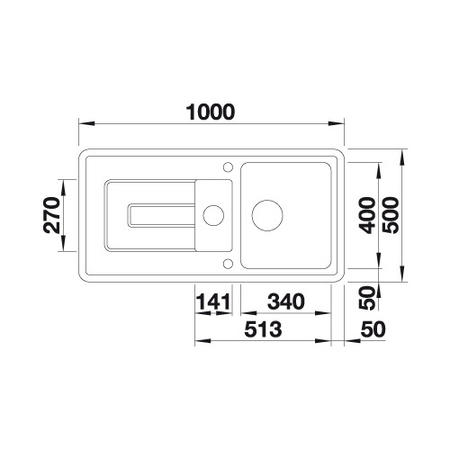 GRADE A2 - Blanco BL467808 Ceramic Sink Tolon 6S Cry. White