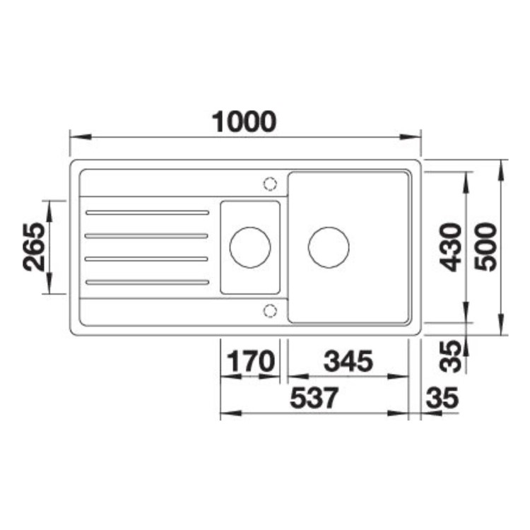 Blanco Legra 6 S 1.5 Bowl Inset Composite Anthracite Kitchen Sink