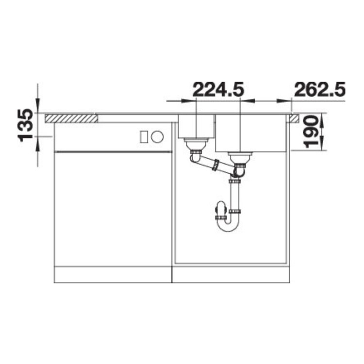 Blanco Legra 6 S 1.5 Bowl Inset Composite Anthracite Kitchen Sink