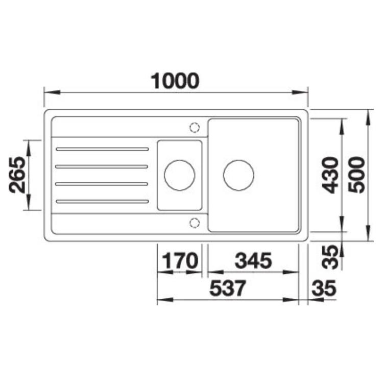 Blanco Legra 6 S 1.5 Bowl Inset Silgranit Kitchen Sink - White
