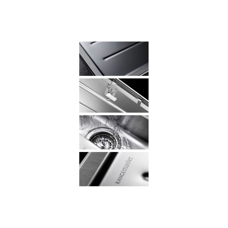 Rangemaster BL9502 Baltimore 1.5 Bowl Reversible Stainless Steel Kitchen Sink