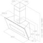 Elica Bloom 85cm Angled Cooker Hood - Grey Glass
