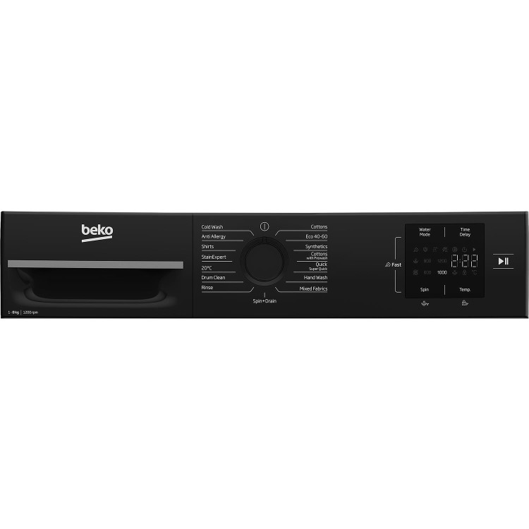 Beko 8kg 1200rpm Washing Machine - Black