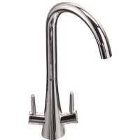 Blanco Chrome Twin Lever Kitchen Mixer Tap - Spirex Blanco Chrome Twin Lever Kitchen Mixer Tap - Spirex