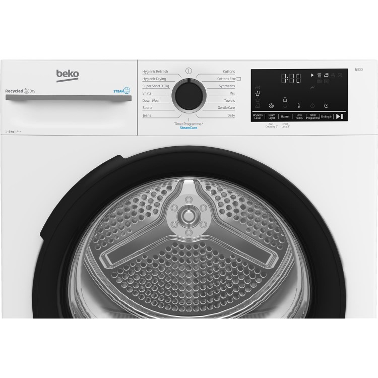 Beko SteamCure 8kg Heat Pump Tumble Dryer - White