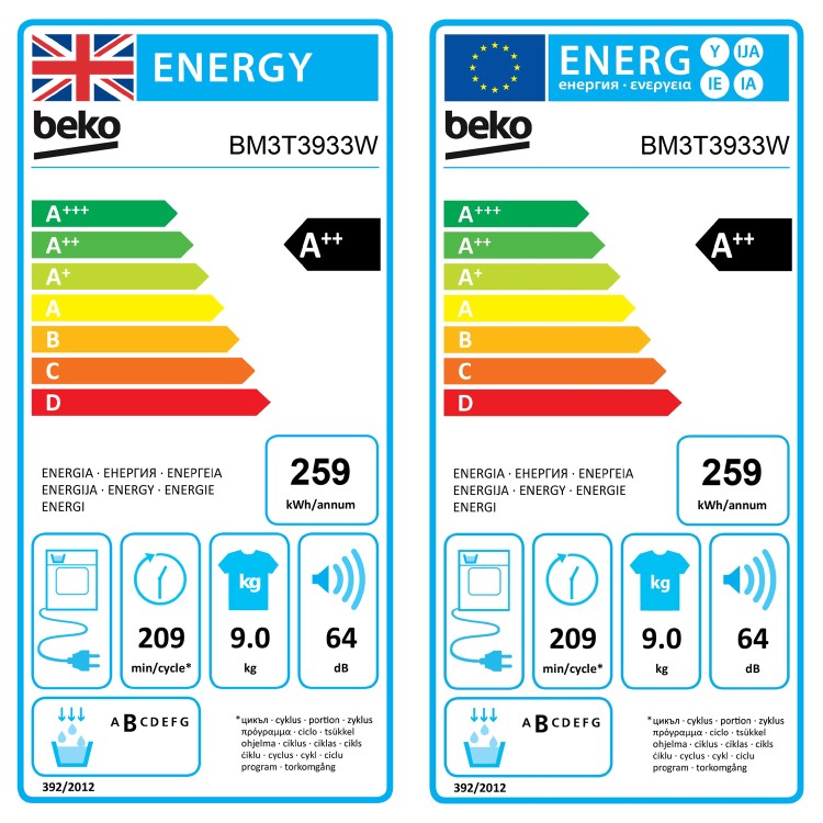 Beko SteamCure 9kg Heat Pump Tumble Dryer - White