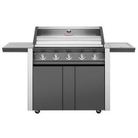BeefEater 1600E Series - 5 Burner Gas BBQ Grill & Side Burner Trolley - Dark