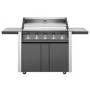 BeefEater 1600E Series - 5 Burner Gas BBQ Grill & Side Burner Trolley - Dark