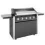 BeefEater 1600E Series - 5 Burner Gas BBQ Grill & Side Burner Trolley - Dark