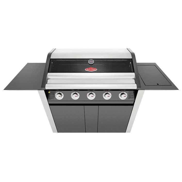 BeefEater 1600E Series - 5 Burner Gas BBQ Grill & Side Burner Trolley - Dark