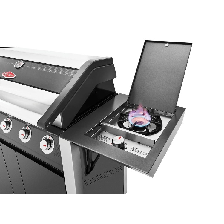 BeefEater 1600E Series - 5 Burner Gas BBQ Grill & Side Burner Trolley - Dark