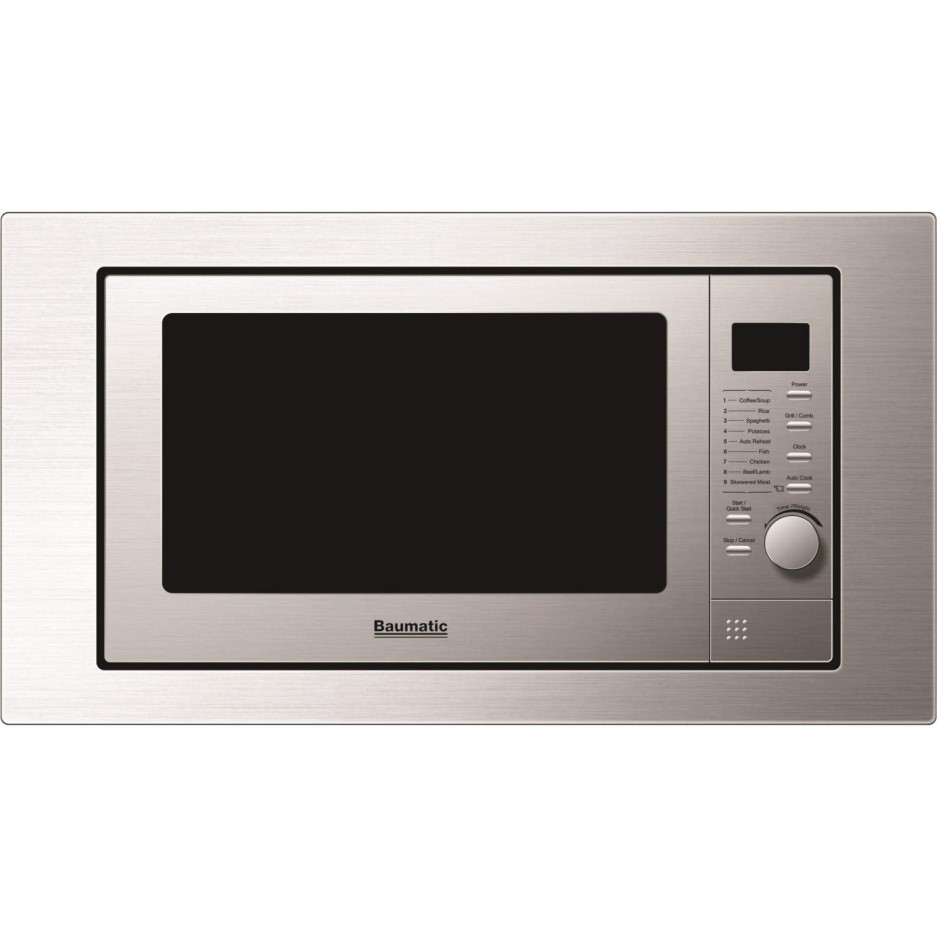 Baumatic BMGI250SS 25 Litre Builtin Microwave Oven With Grill Stainless Steel Appliances Direct