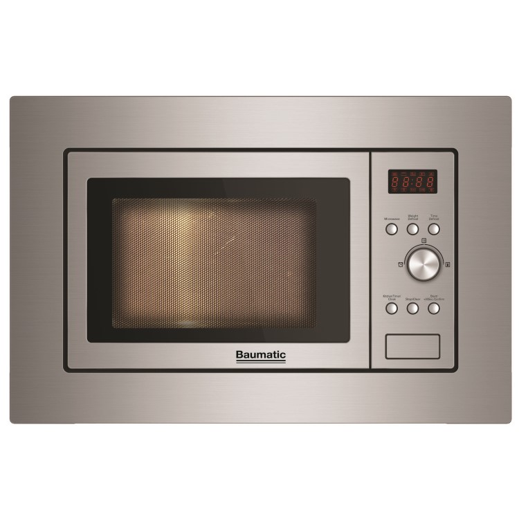 GRADE A2 - Baumatic BMIS3817 17L 800W Built-in Microwave Oven - Stainless Steel