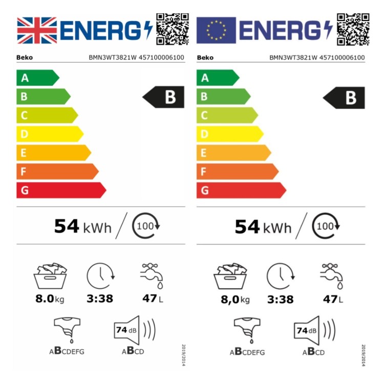 Refurbished Beko 8kg 1200rpm Washing Machine - White