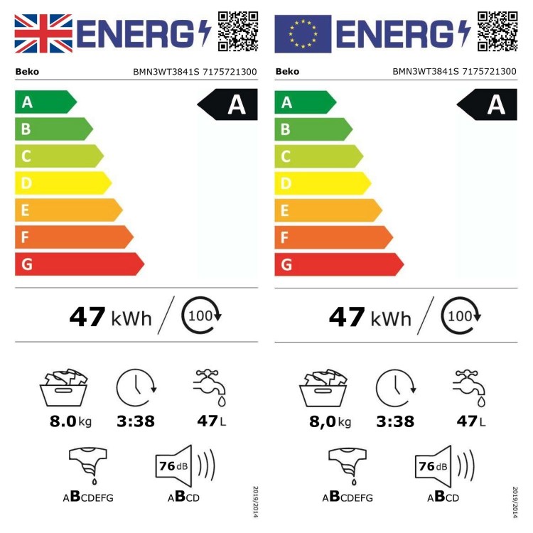 Beko B300 8kg 1400rpm Washing Machine - Silver