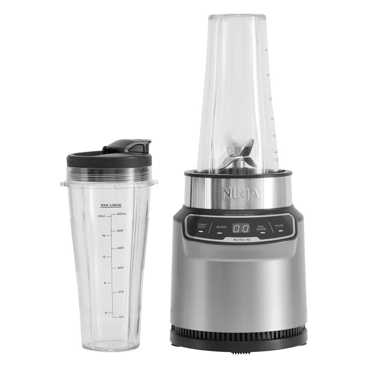 Ninja Personal Blender 1000W with Auto-iQ & 700ml Cup – Smoothie Maker Silver/Grey