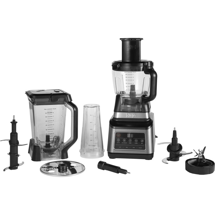 Ninja BN800UK 3-in-1 Food Processor Blender & Smoothie Maker  Grey  Multi-Function Kitchen Appliance