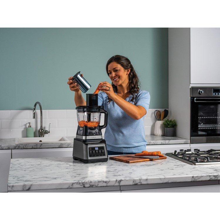 Ninja BN800UK 3-in-1 Food Processor Blender & Smoothie Maker  Grey  Multi-Function Kitchen Appliance