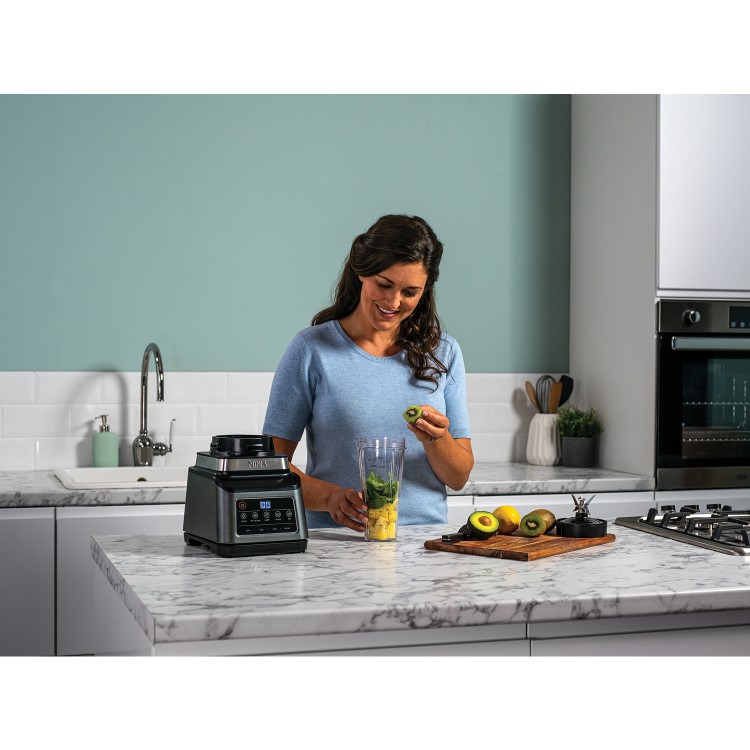 Ninja BN800UK 3-in-1 Food Processor Blender & Smoothie Maker  Grey  Multi-Function Kitchen Appliance