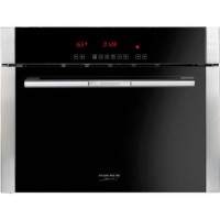 Baumatic BO455TS Premium-line 46 cm High Compact Multifunction Electric Built-in Single Oven - Black And Stainless Steel