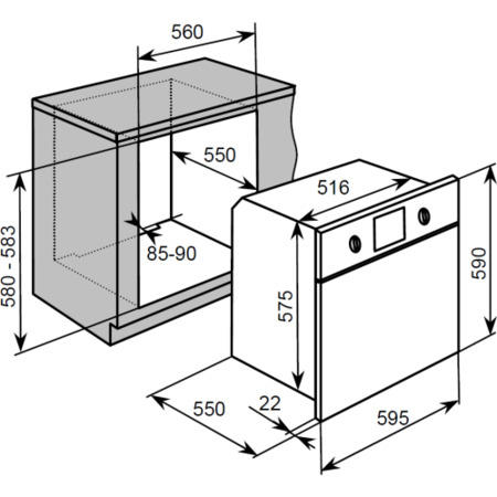 Baumatic BO625SS Four Function Single Fan Oven - Stainless Steel