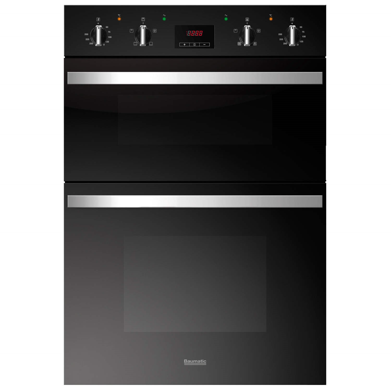 Baumatic BOD890BL Nine Function Electric Builtin Double Oven Black