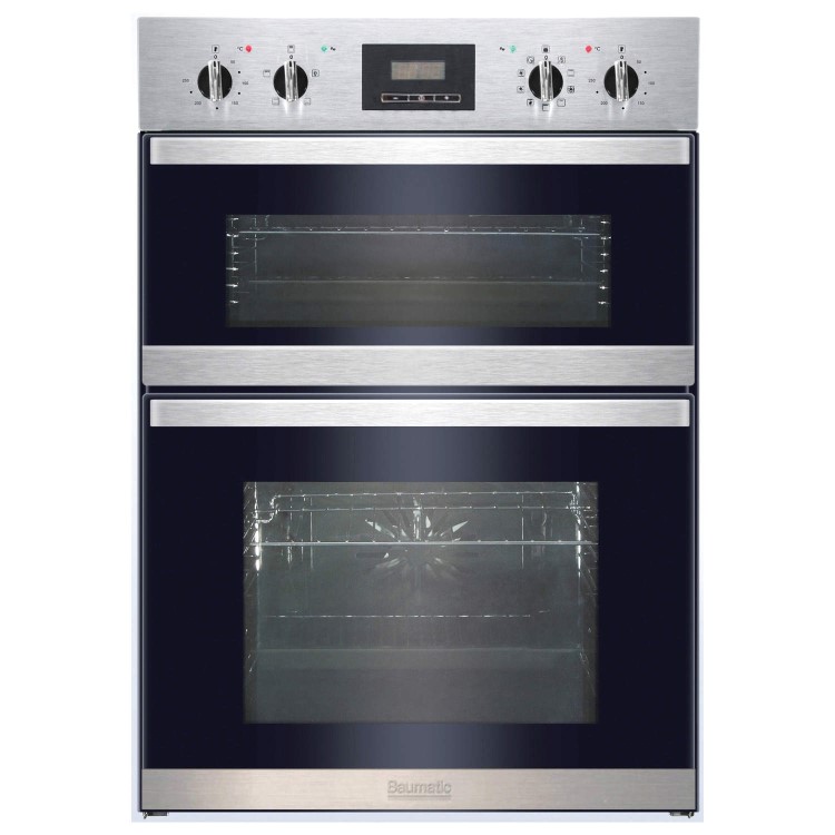 GRADE A1 - As new but box opened - BAUMATIC BOD890SS Nine Function Electric Built-in Double Oven - Stainless Steel