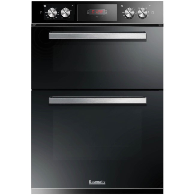 Baumatic BODM984B Multifunction Electric Built-in Double Oven Black